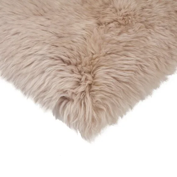 Natural Home Decor New Zealand Sheepskin Chair Pad | 1-Piece | Taupe | 17"x17" - Picture 3 of 3